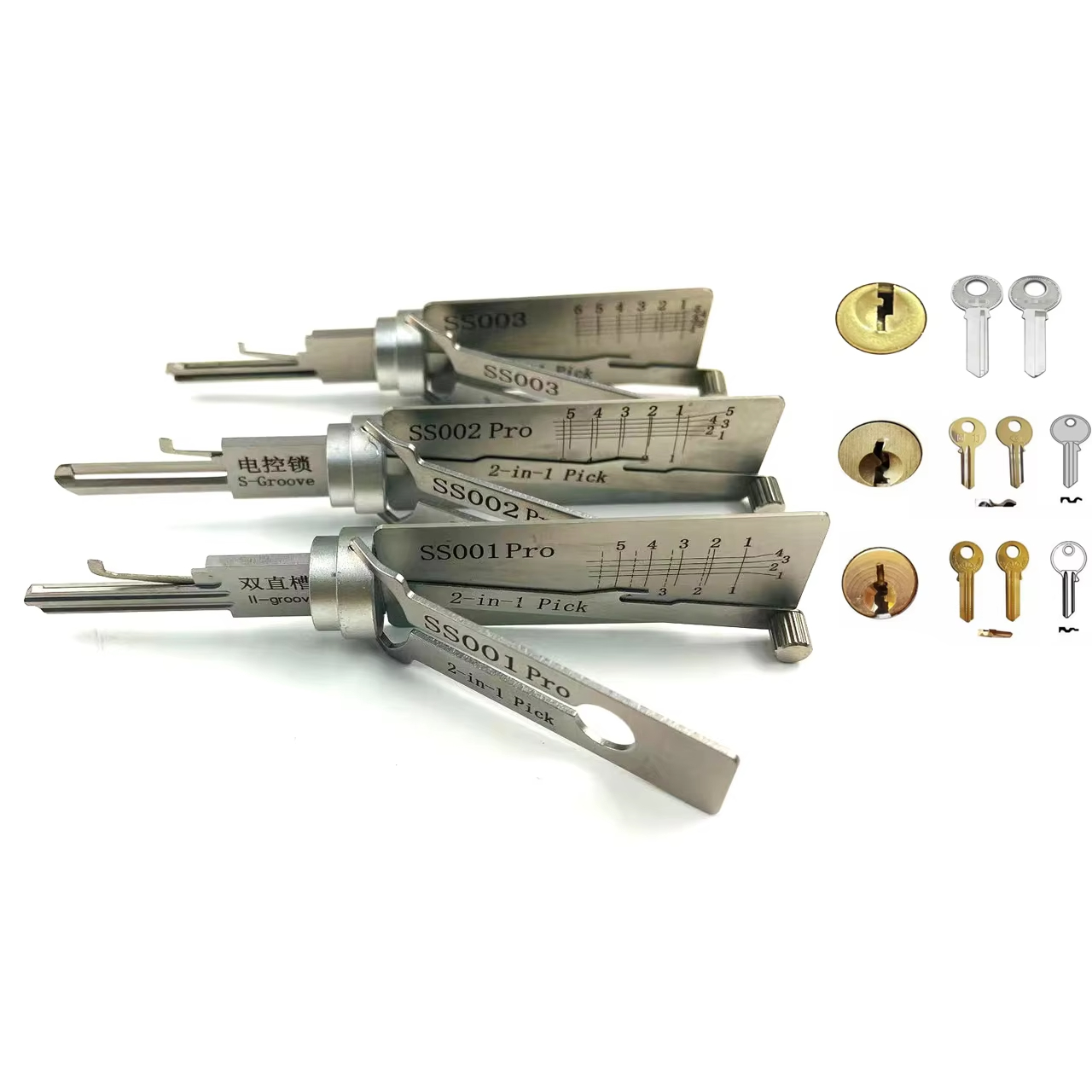 Lock Picking Set - SS001 SS002 SS003 2 في 1