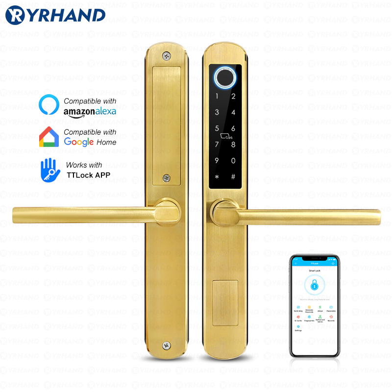 Home Security Key - IP66 الذهب الفولاذ المقاوم للصدأ زجاج