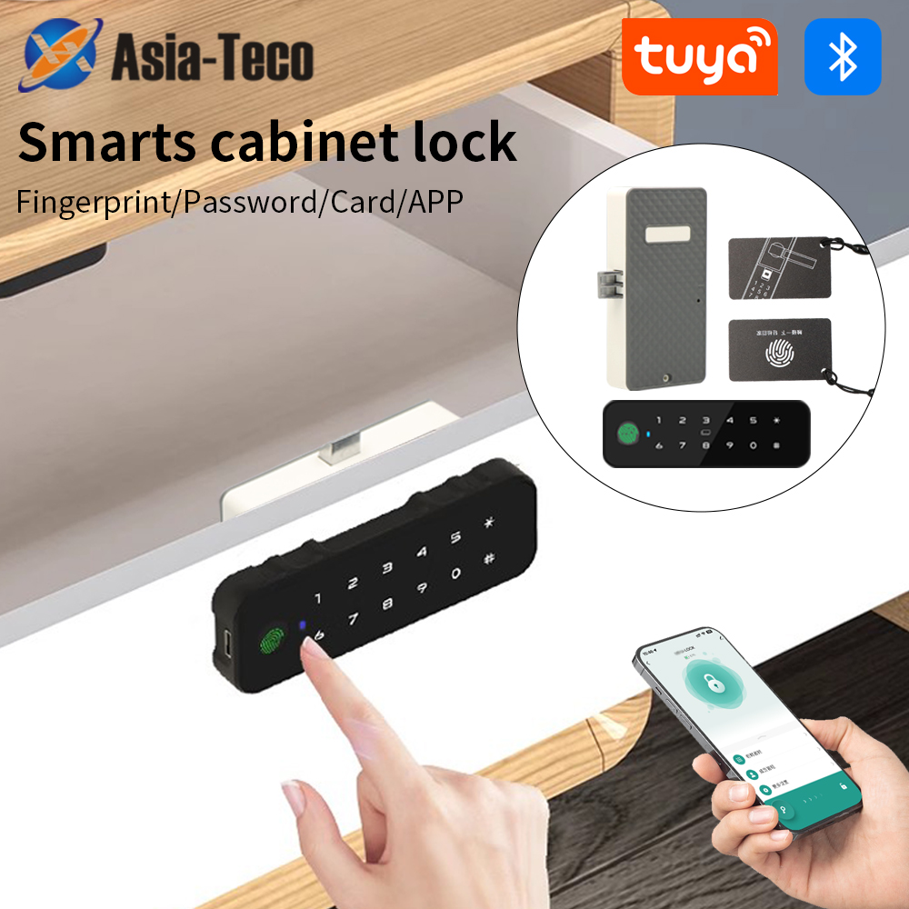 Home Security Door Lock - Tuya بلوتوث خزانة خشبية ذكية قفل