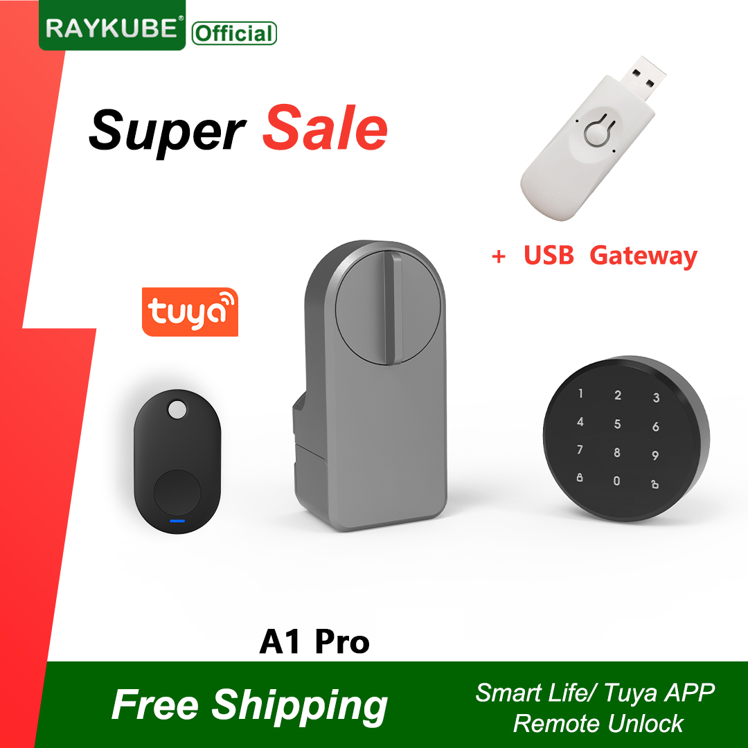 Home Security Door Lock - مجموعة قفل الباب الذكي RAYKUBE A1