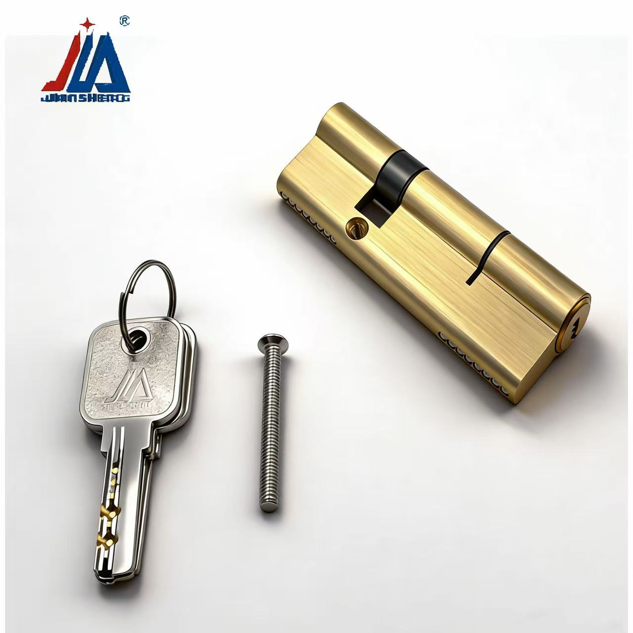 Home Security Door Lock - قفل باب نحاسي صلب، قلب قفل