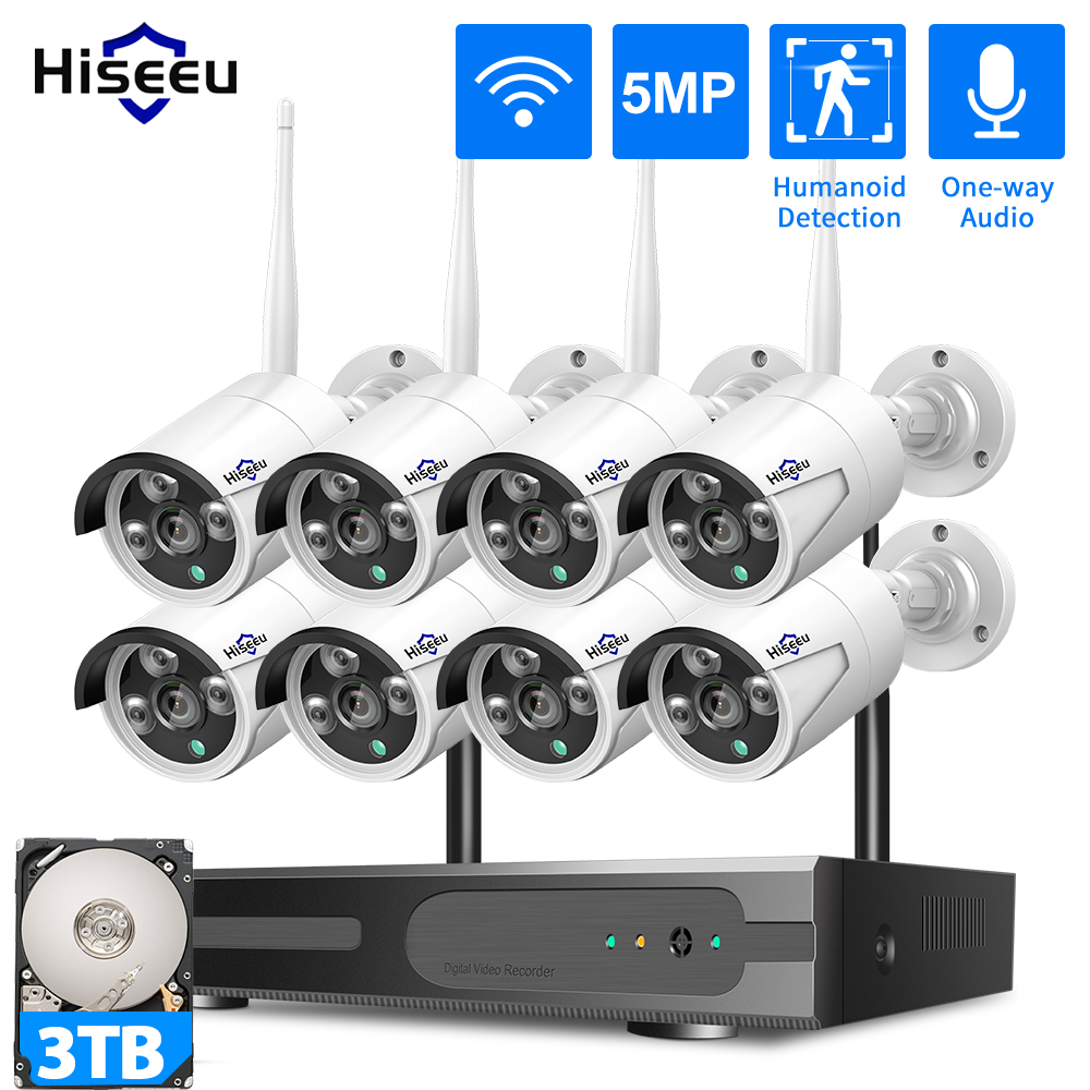 Home Security Nvr - نظام كاميرات مراقبة Hiseeu بدقة 3/5/8
