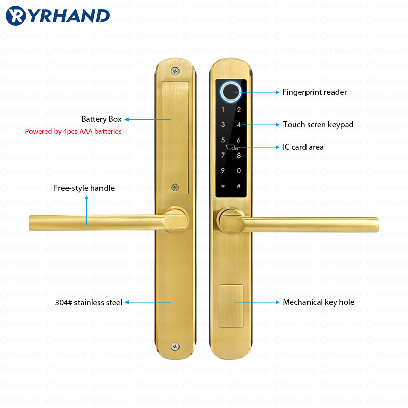 IP66 الذهب الفولاذ المقاوم للص - مراجعة Home Security Key وسعره