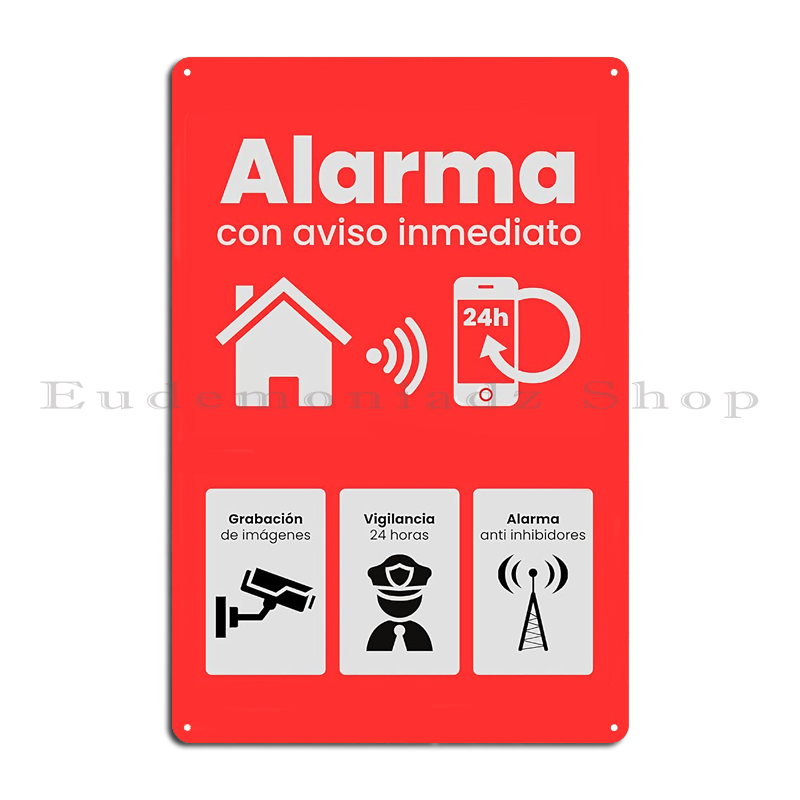 لوحة معدنية بتصميم ريترو لافتة - مراجعة Home Security Alarm System وسعره
