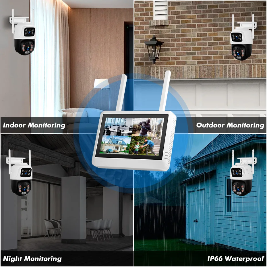 نظام أمان لاسلكي FUERS 8CH مع  - مراجعة Home Security Nvr وسعره