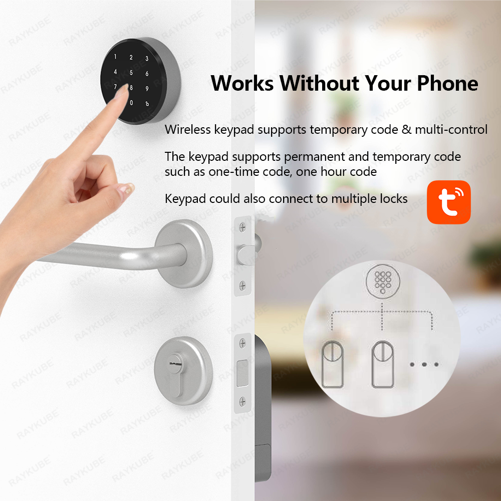 مجموعة قفل الباب الذكي RAYKUBE - مراجعة Home Security Door Lock وسعره