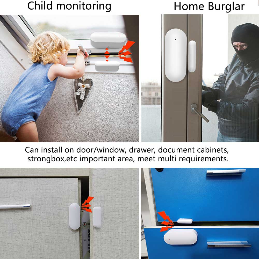 10 قطعة 433 ميجا هرتز مستشعر ا - مراجعة Window Alarm Sensor وسعره
