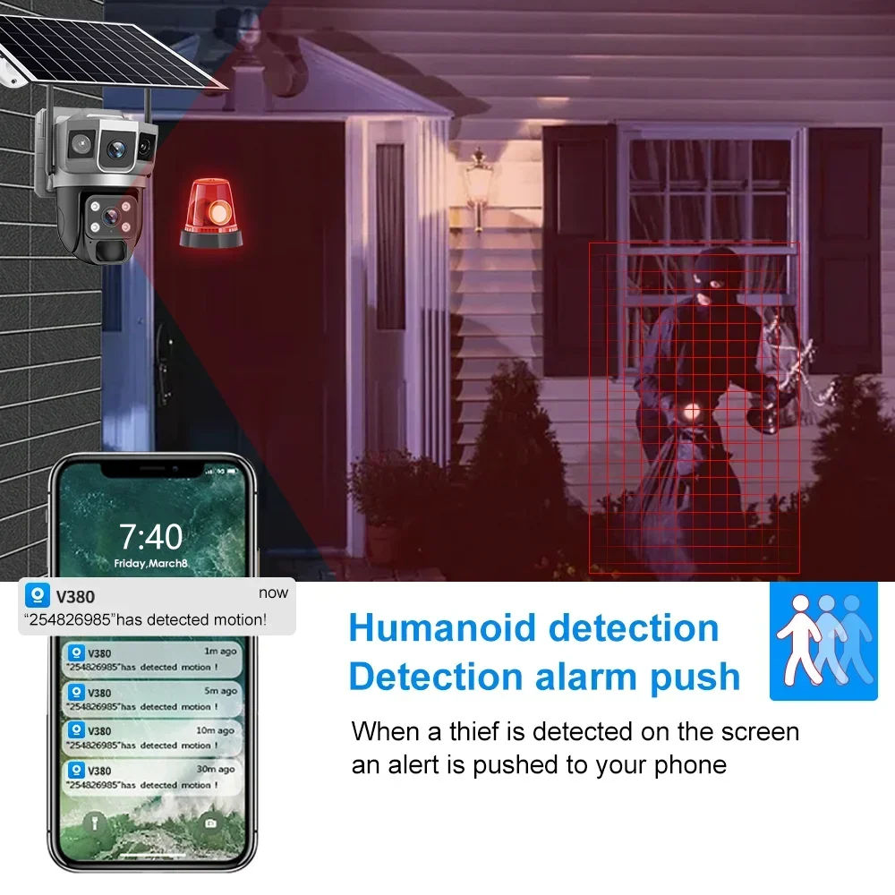 كاميرا V380 بدقة 4K مع 3 شاشات - مراجعة Home Security Company وسعره
