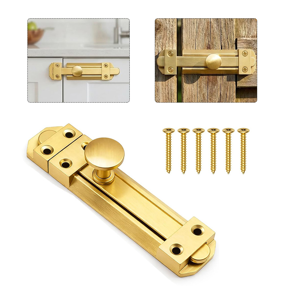 قفل باب منزلق من النحاس الصلب  - مراجعة Home Security Door Lock وسعره