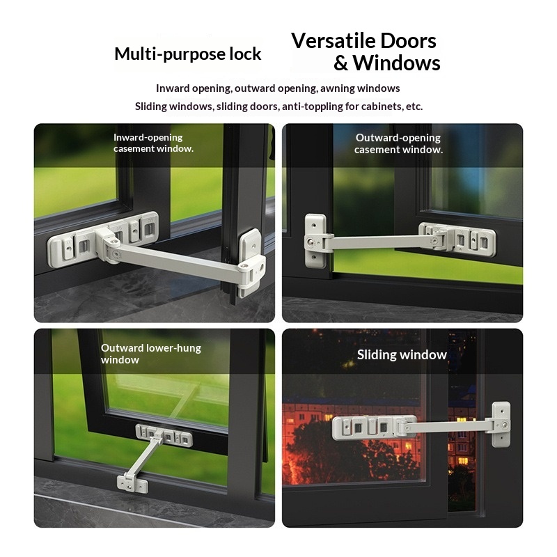 قفل أمان منزلي قابل للتعديل لل - مراجعة Home Security Door Lock وسعره