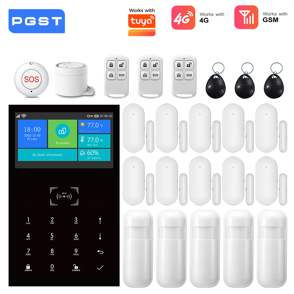 نظام إنذار 4G GSM واي فاي يعمل - مراجعة Home Security Technician وسعره