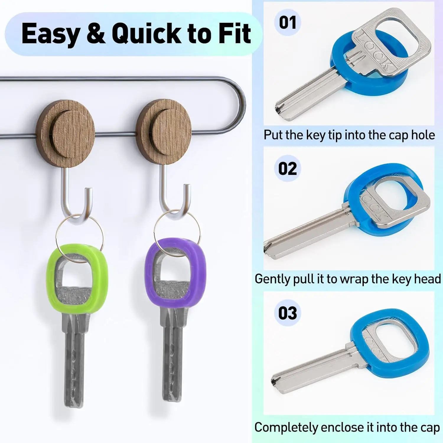 10-50 قطعة غطاء مفتاح يغطي دائ - مراجعة Home Security Key وسعره